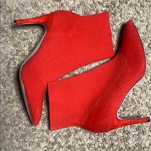 Cute red booties